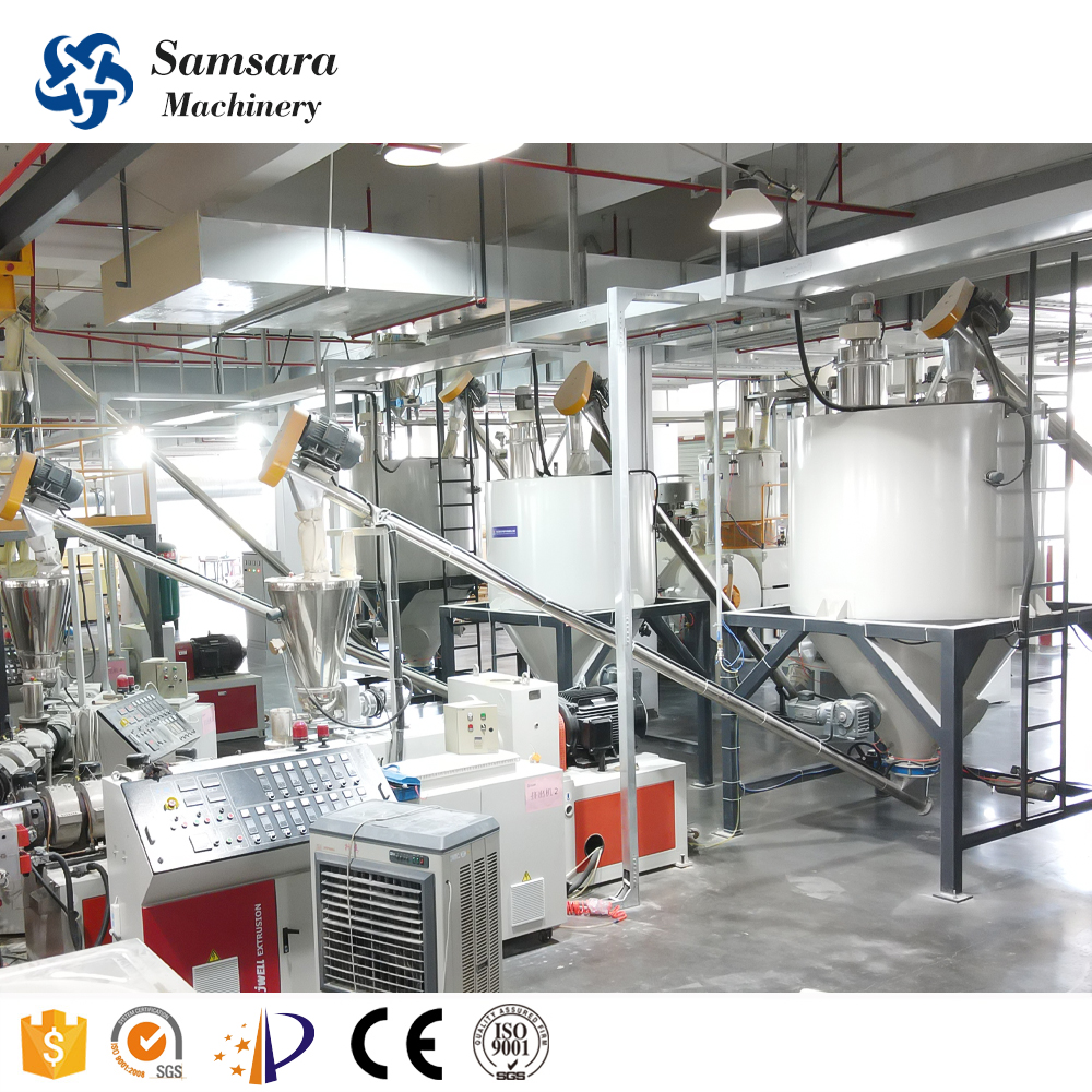 PVC Plastic Mixing Machine Mixing Tank Pneumatic Transport System Automatic Feeding Dosing Mixing Conveying System